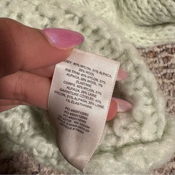 Aritzia Wilfred  Le Fou Shimmy Sweater Ginger Mint Alpaca Wool Blend- Size Small - Picture 11 of 11